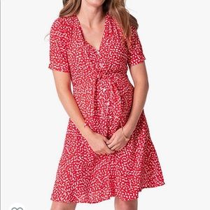 Seraphine Women's Front Tie Maternity / Nursing Dress